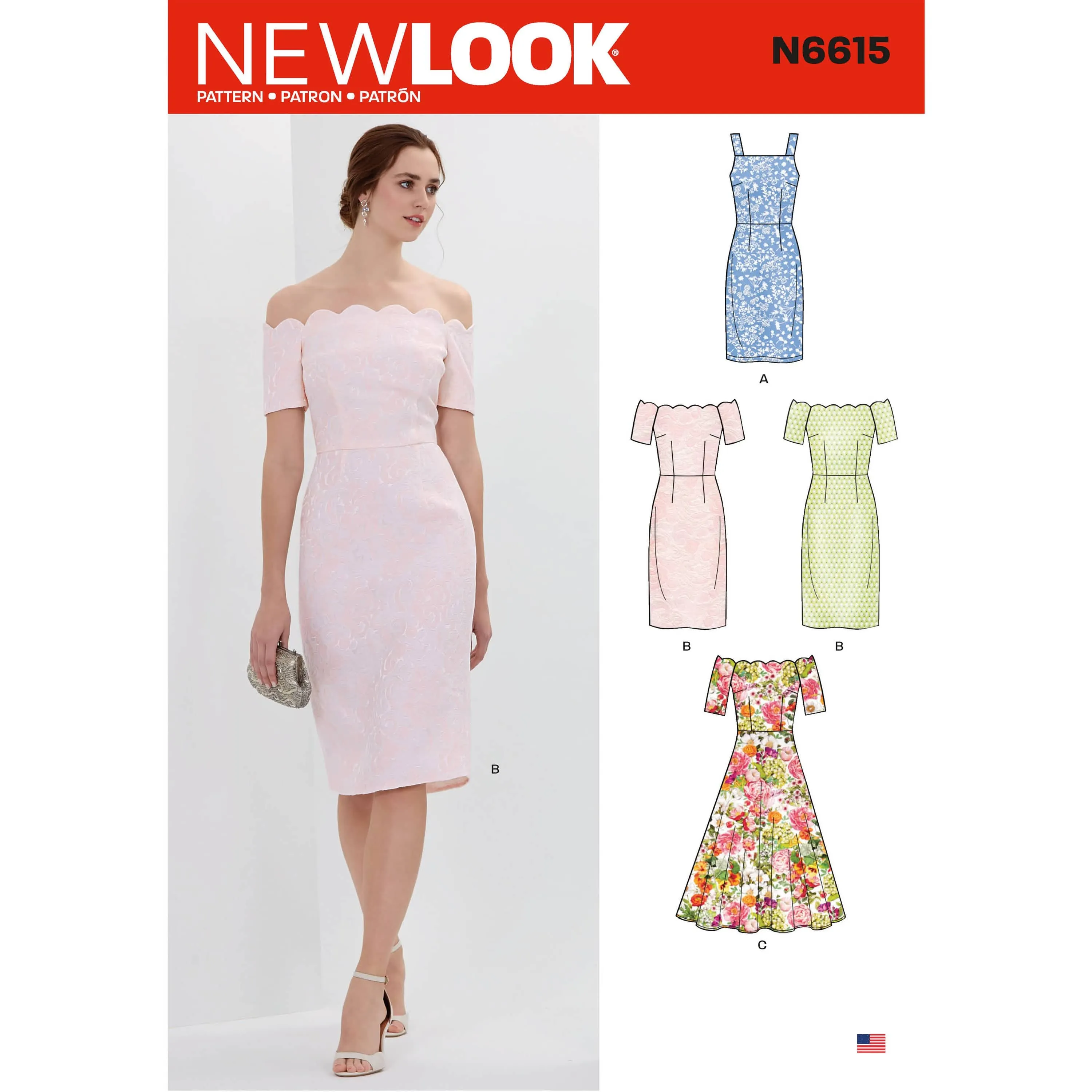 6615 New Look Sewing Pattern N6615 Misses' Dresses