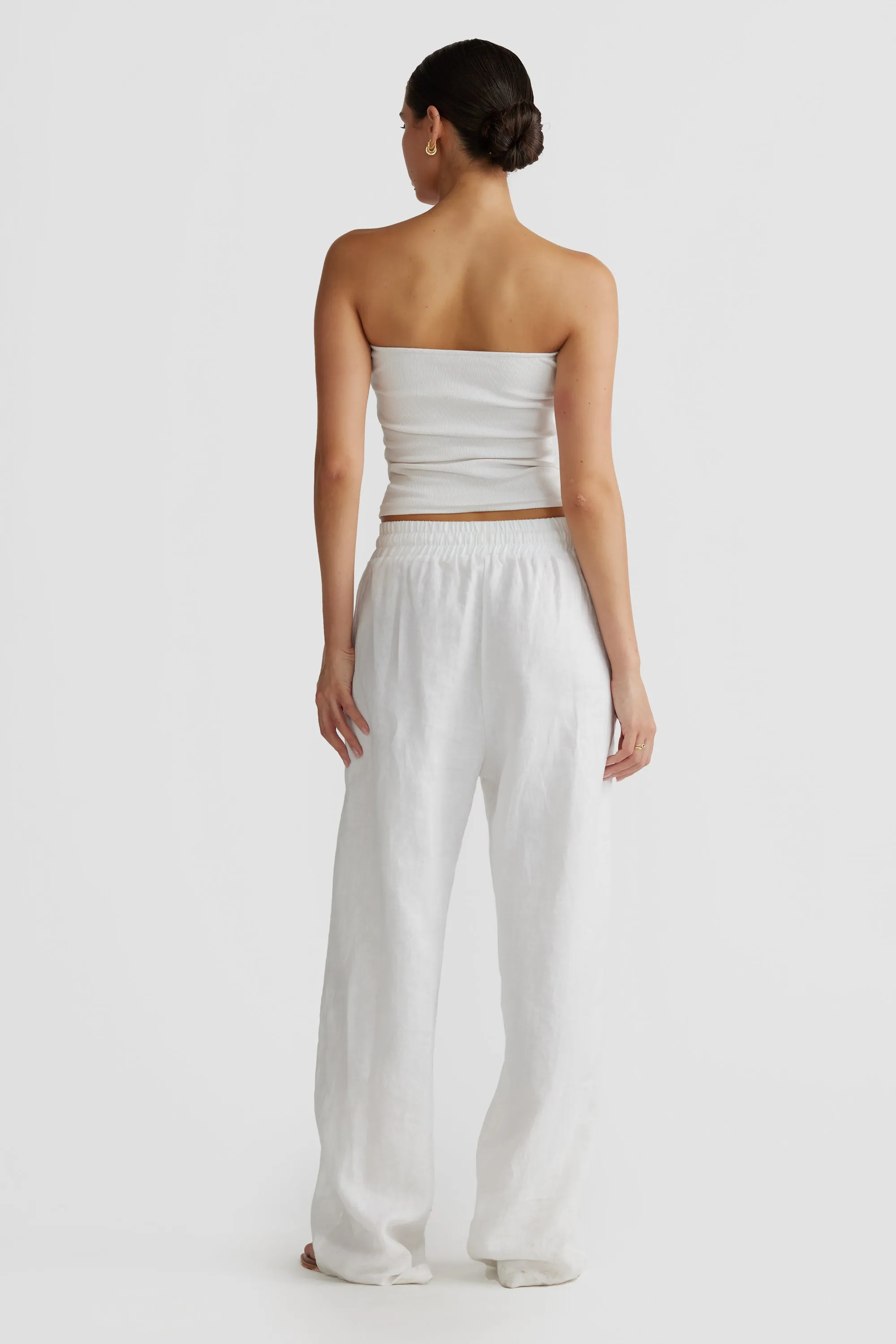 Alexis Rib Tube Top White