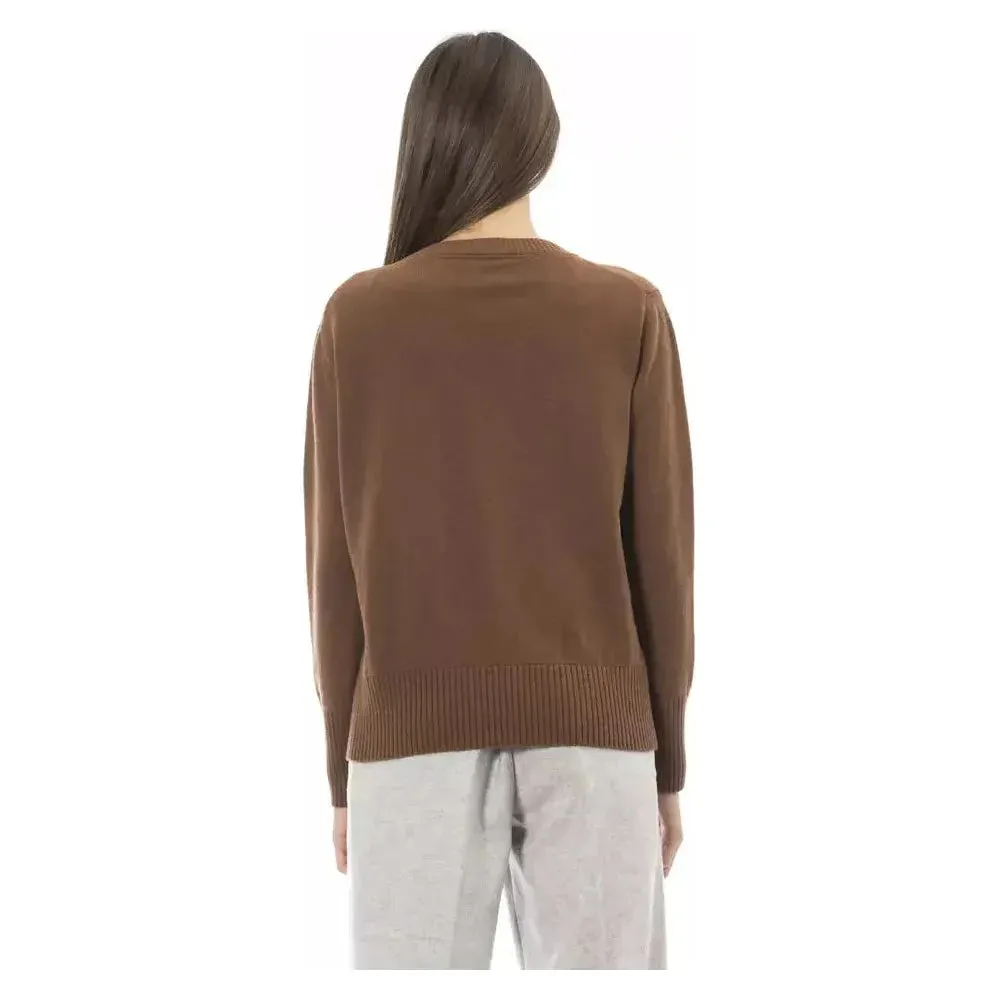 Alpha Studio Brown Cashmere Women Sweater