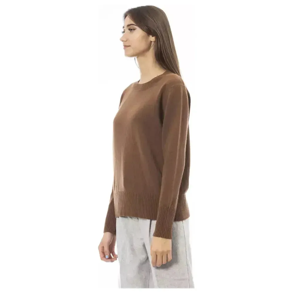 Alpha Studio Brown Cashmere Women Sweater