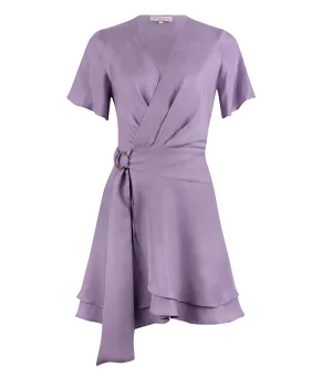 Amanda Short Wrap Dress Lavender