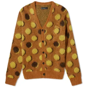 Amiri Polkadot Mohair cardigan, brown