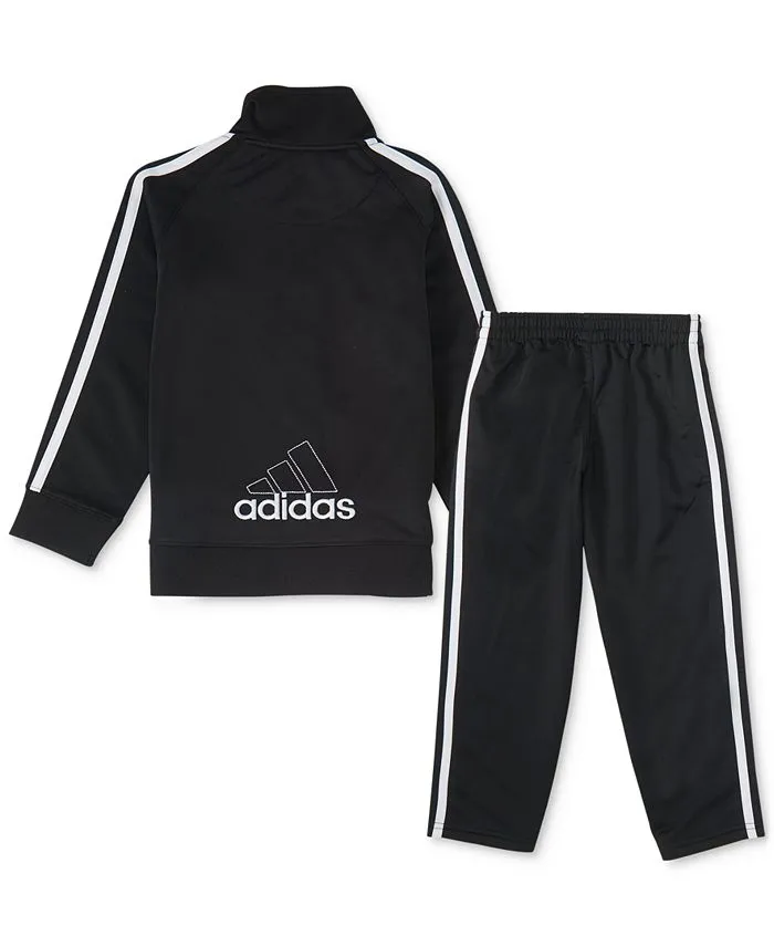 Baby Boys Three Stripe Tracksuit adidas 2 piece set, black