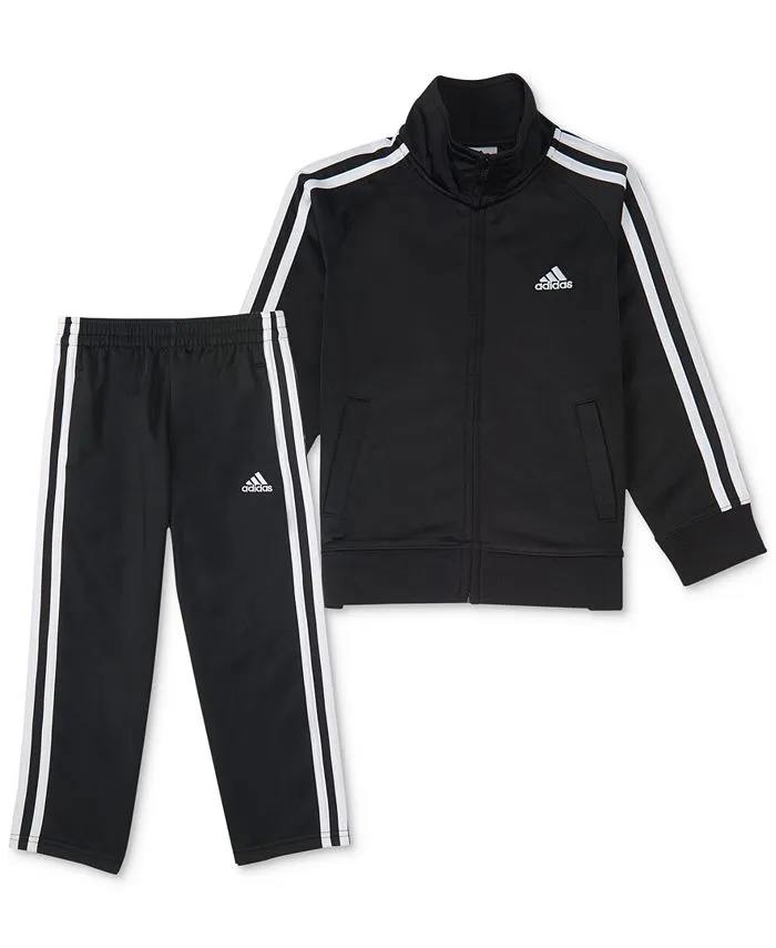 Baby Boys Three Stripe Tracksuit adidas 2 piece set, black