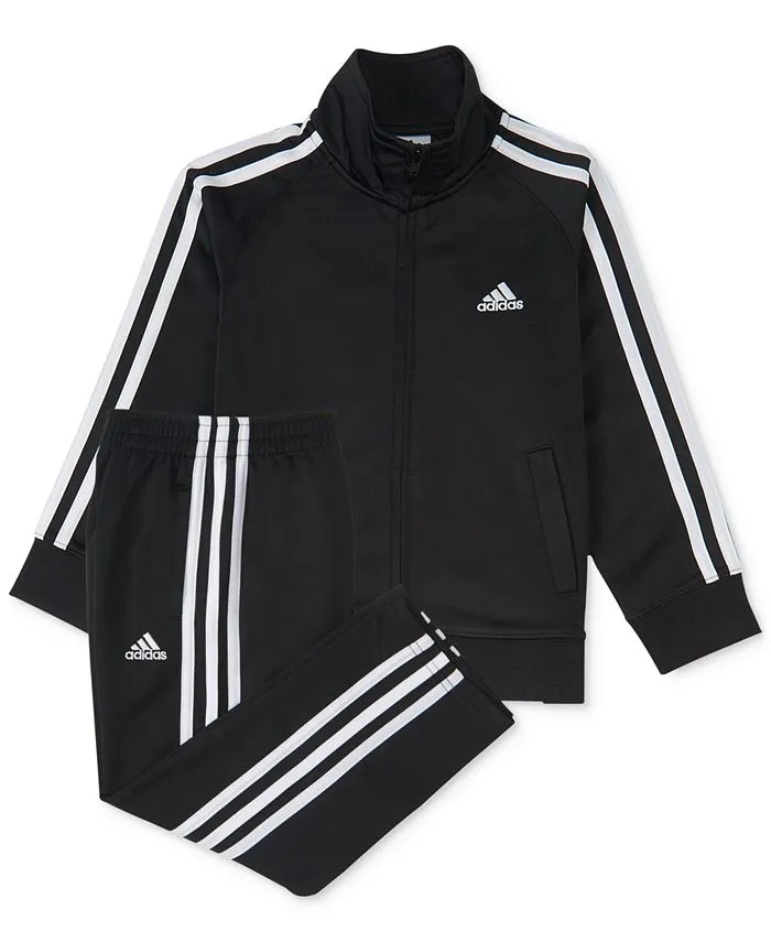 Baby Boys Three Stripe Tracksuit adidas 2 piece set, black