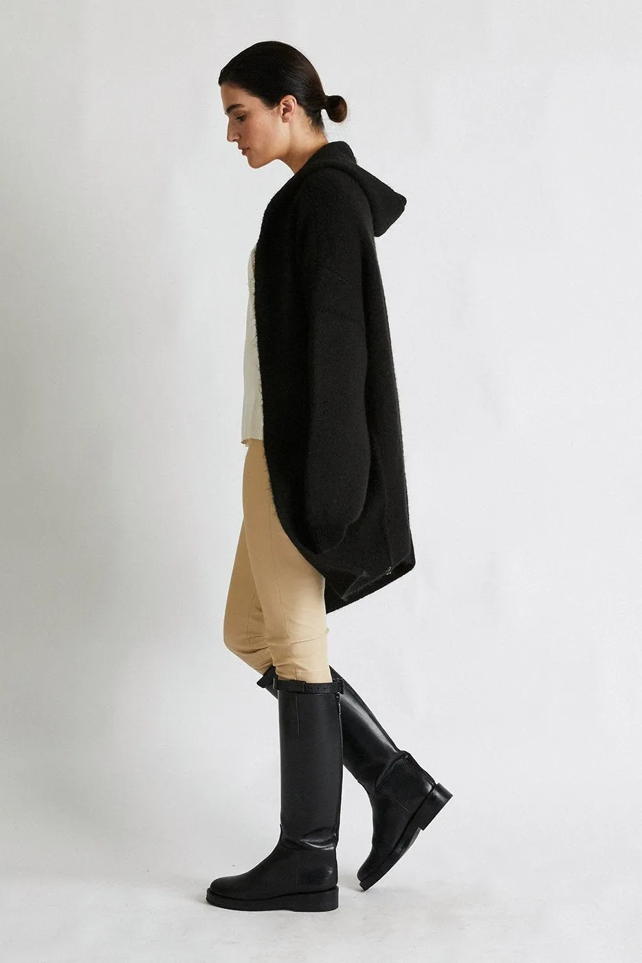   Beryll Cashmere Cropped Coat | Black