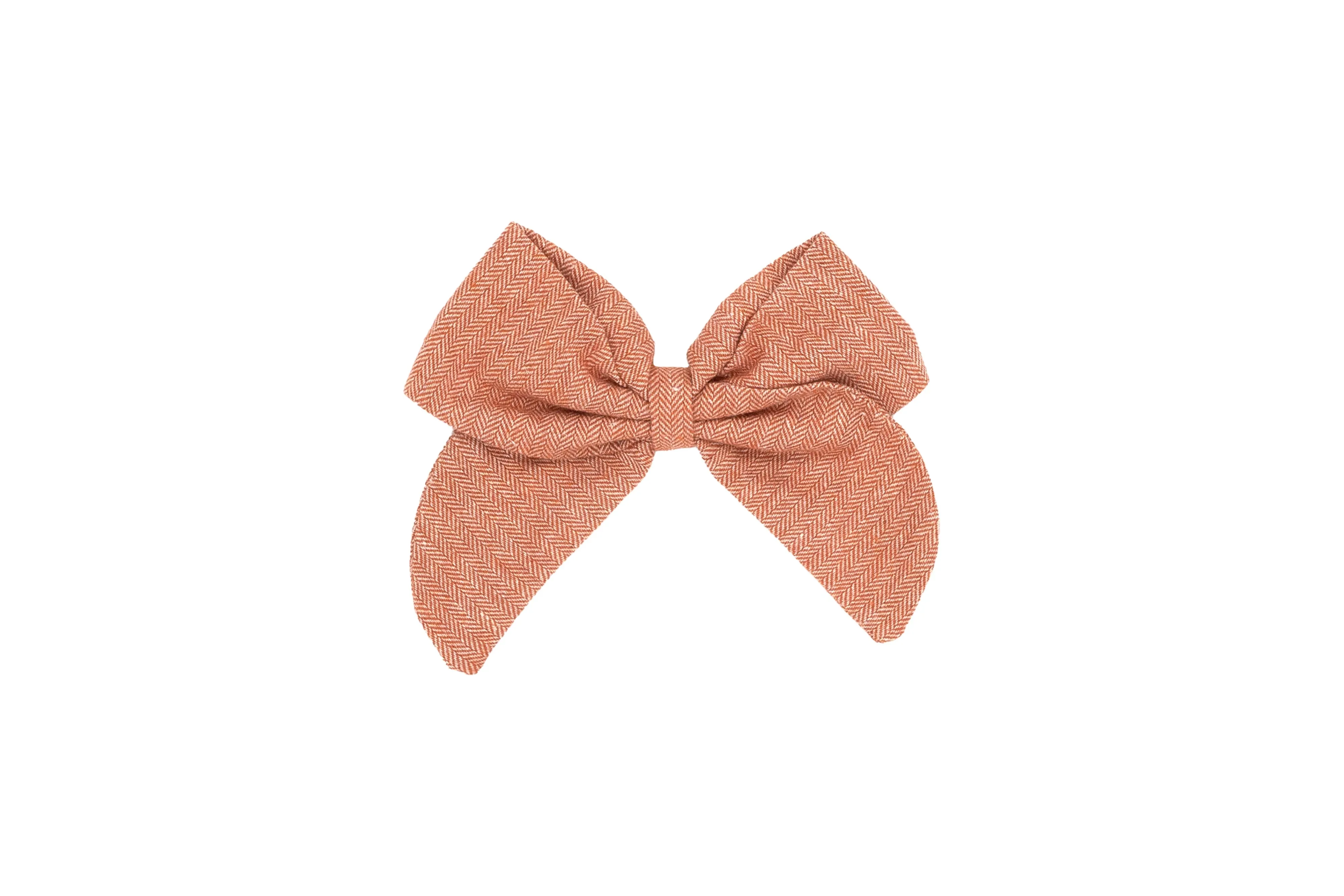 Big Back Bow - Orange Herringbone