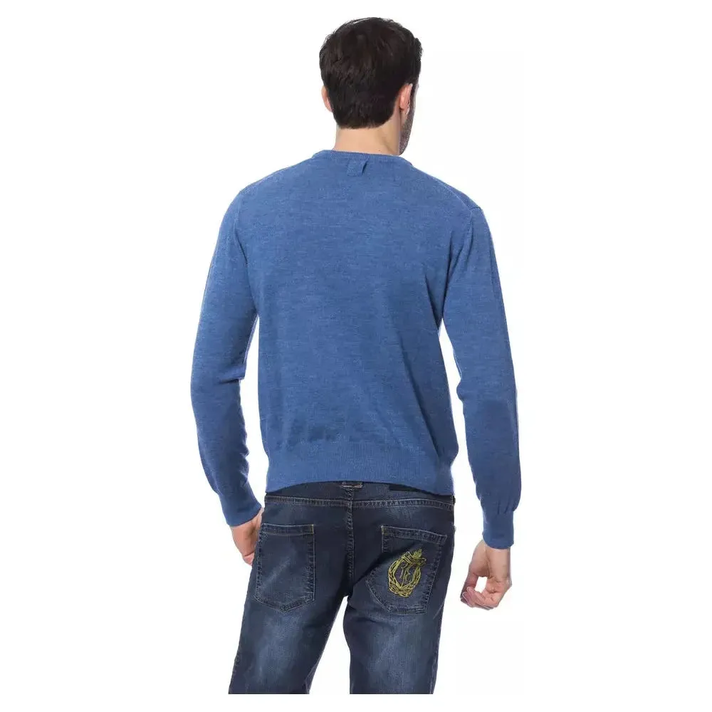 Billionaire Italian Couture Embroidered Merino Wool Crew Neck Sweater