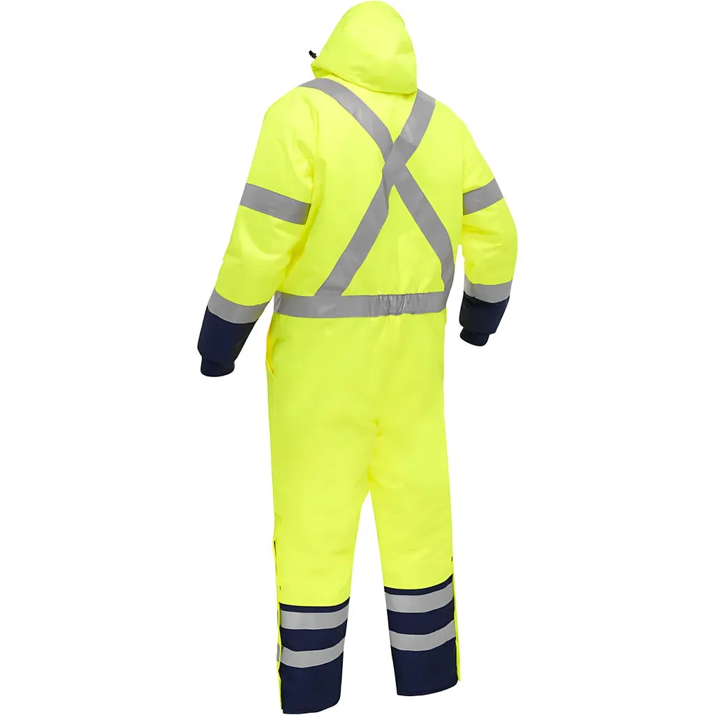 Bisley 344M6453X-YLNV/L ANSI Type R Class 3 Extreme Cold Coverall with X-Back