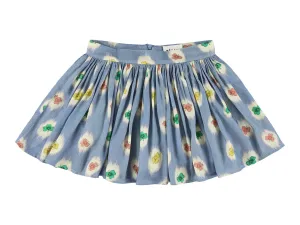 Blue Sprint Clover Long Skirt