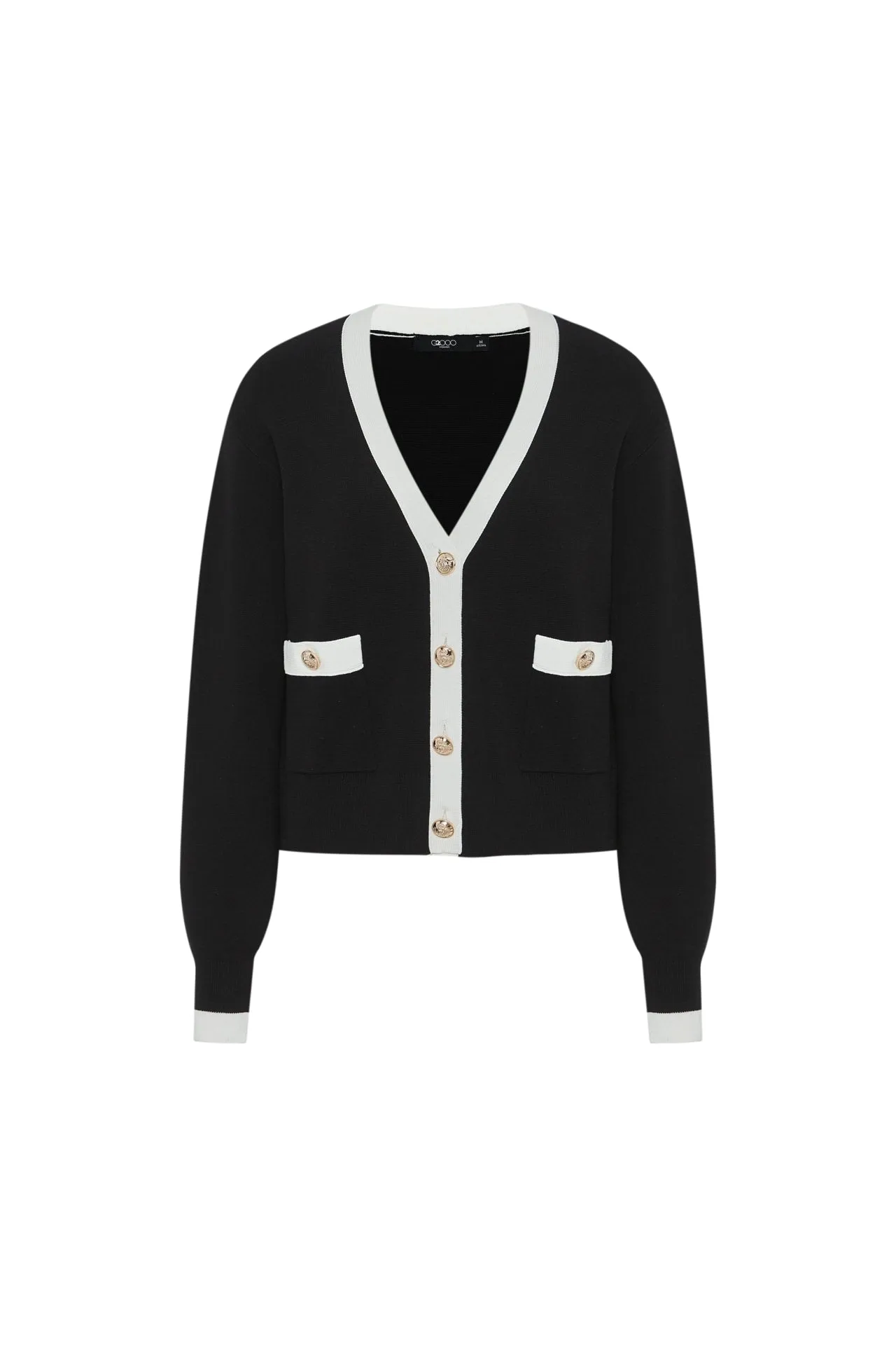 Contrast Colour Cropped Cardigan