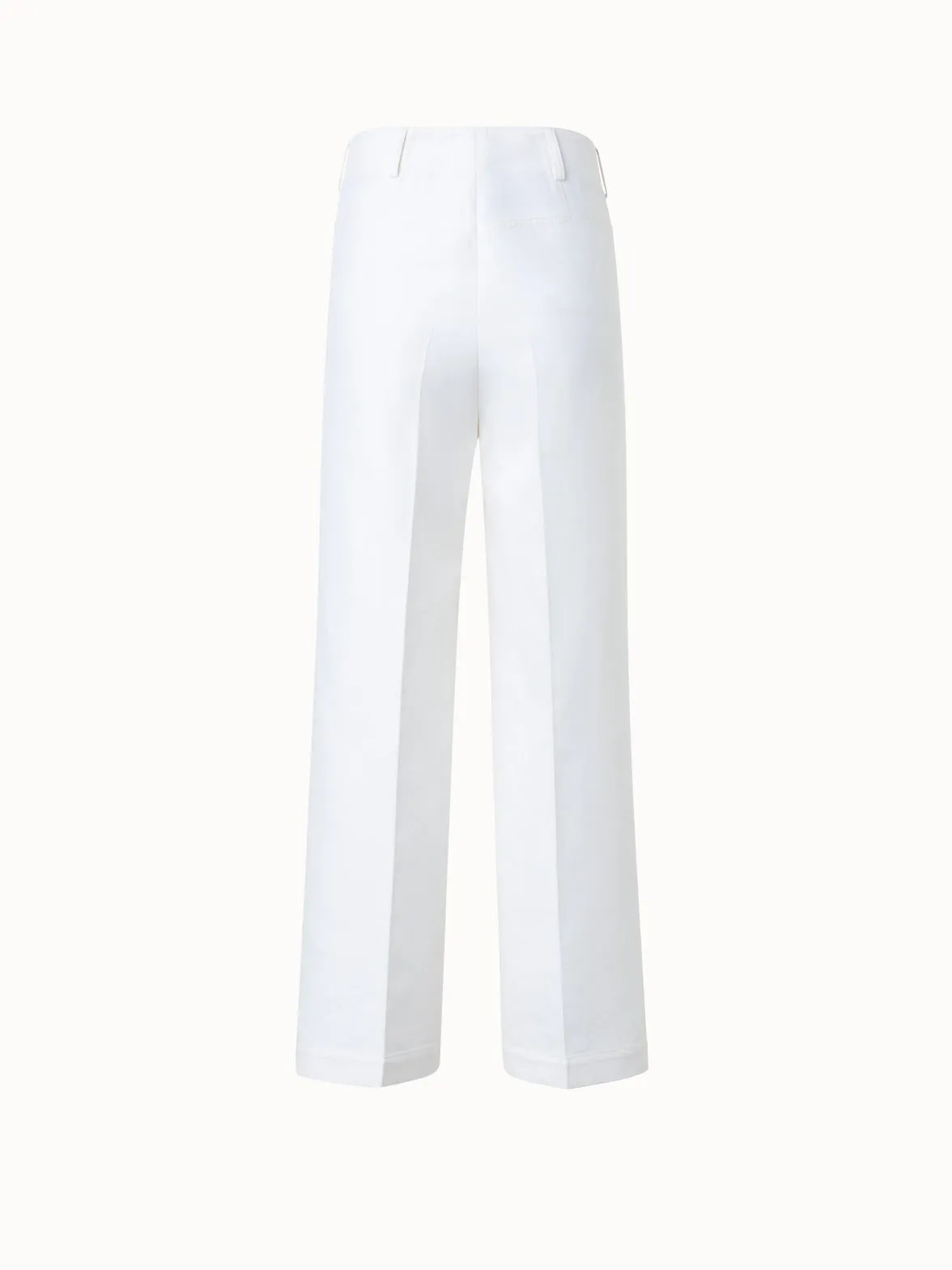 Cotton Twill Cropped Pants