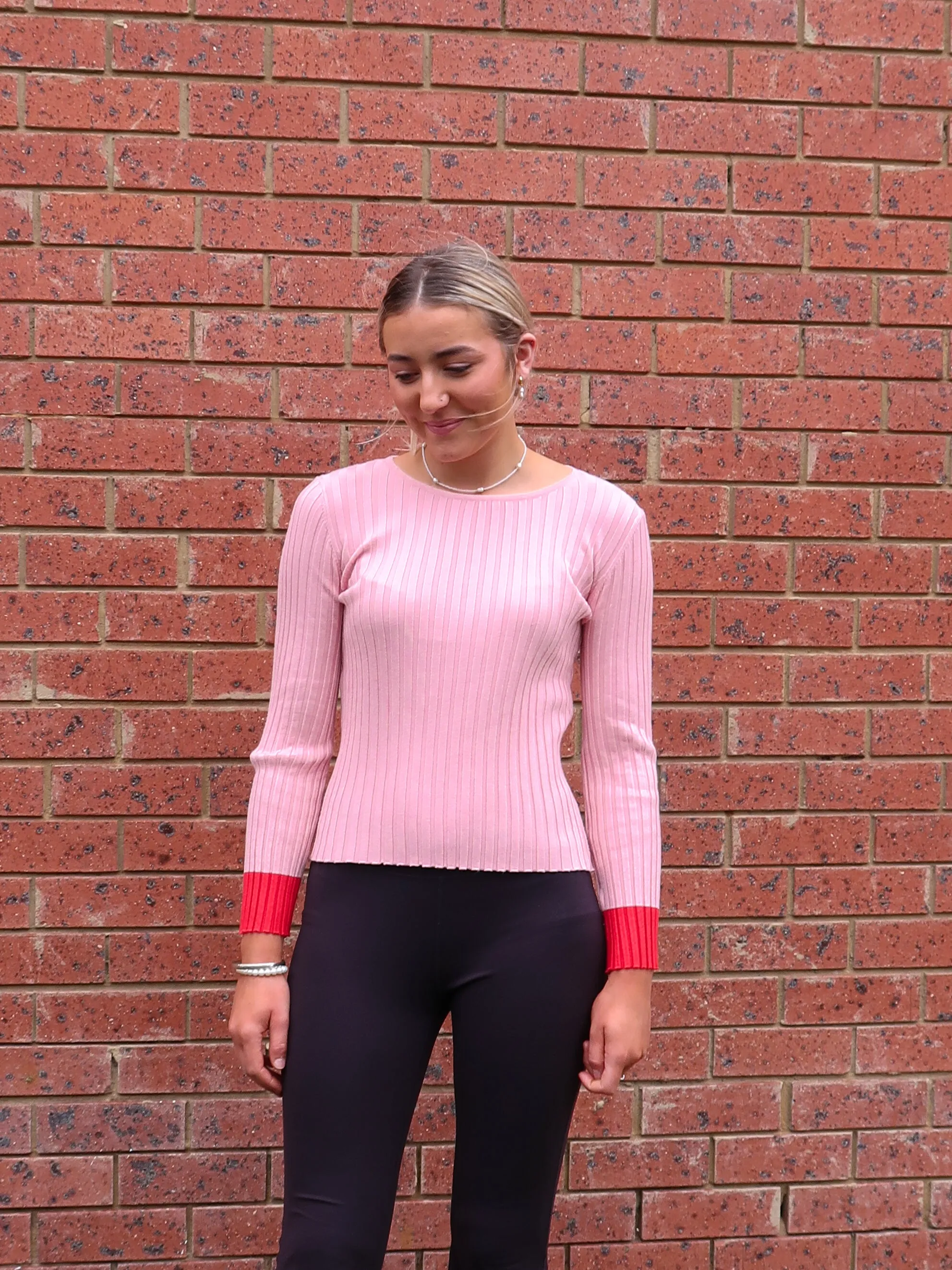 Deandra Knit Top - Pink