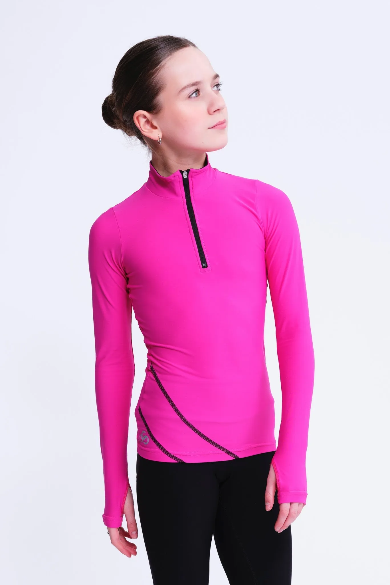 Desire Half-Zip Top in Fuchsia