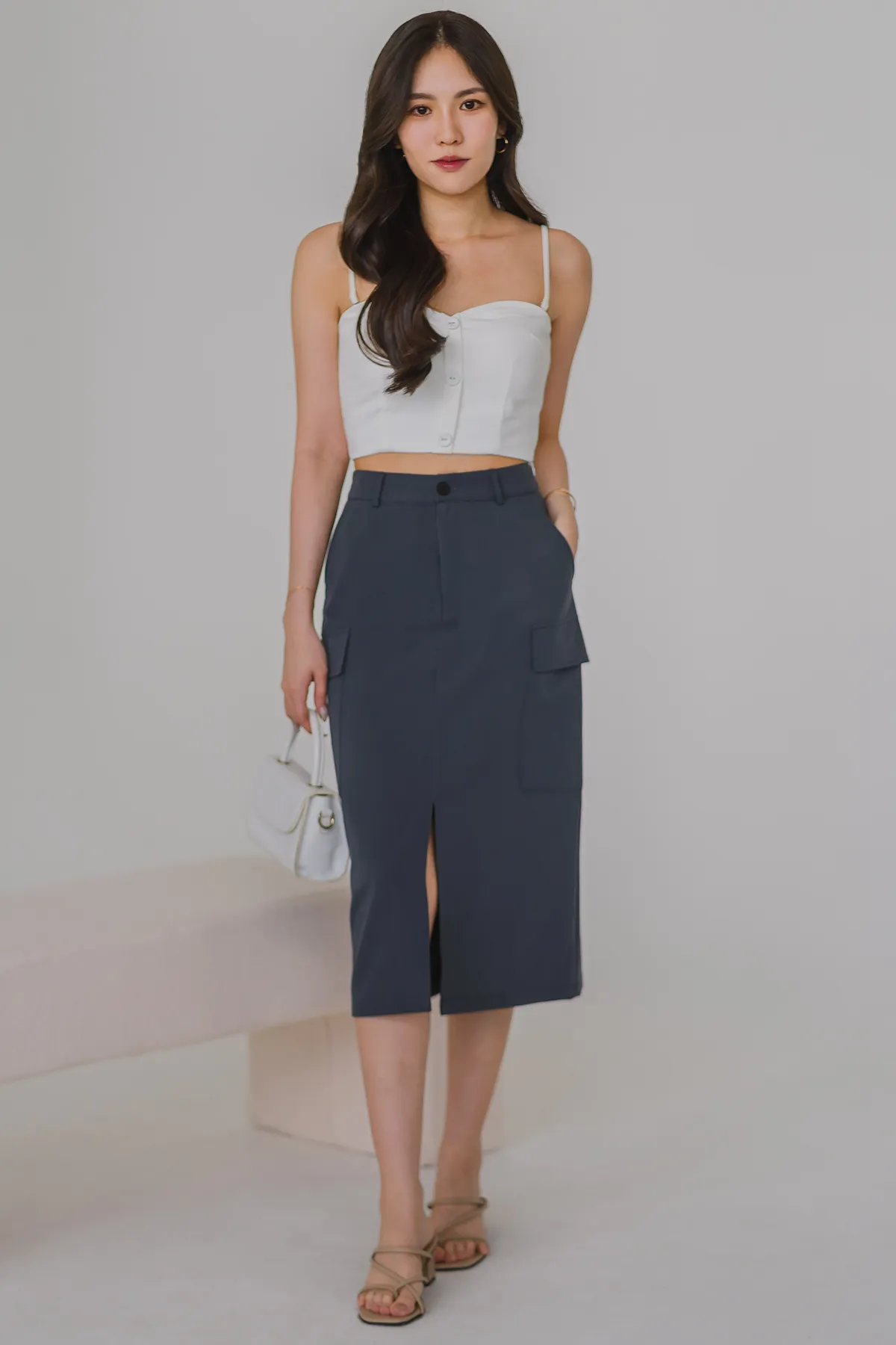 Destination Cargo Skirt (Slate Blue)