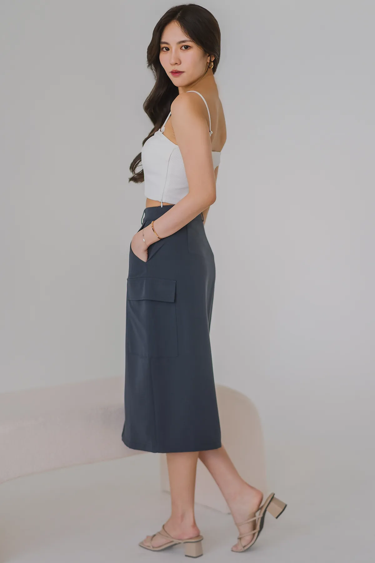 Destination Cargo Skirt (Slate Blue)