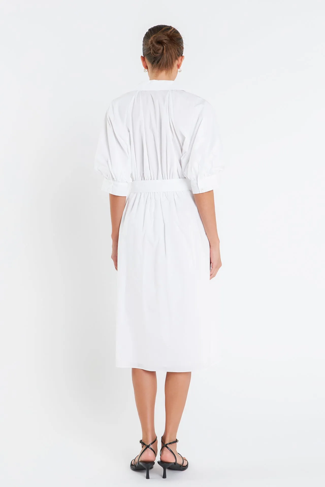 English Factory - Shrined Short Sleeves Shirt Dress