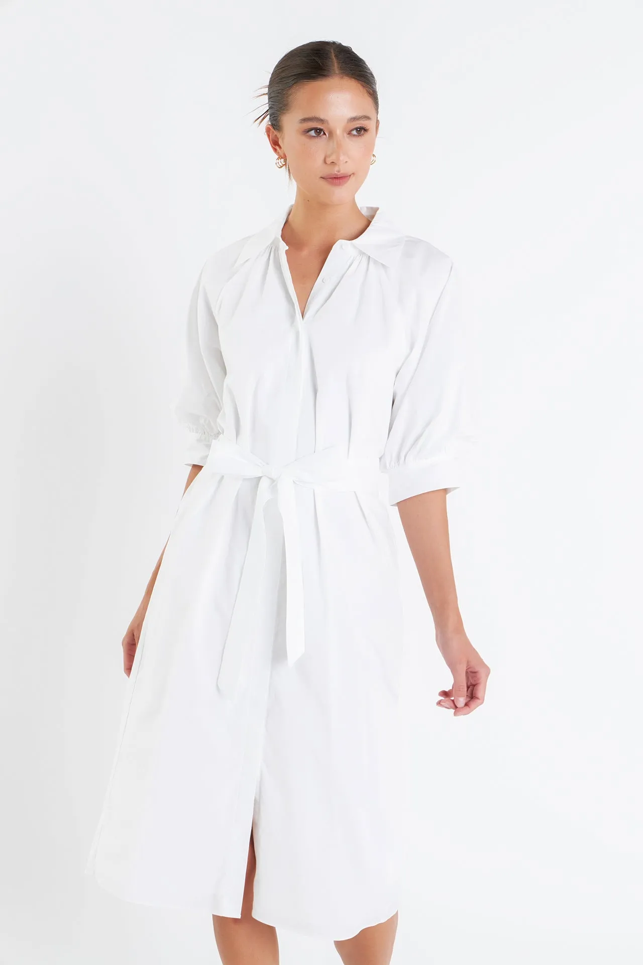 English Factory - Shrined Short Sleeves Shirt Dress