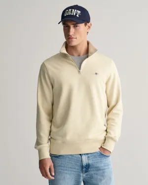 GANT - Silky Beige, Half Zip Sweatshirt