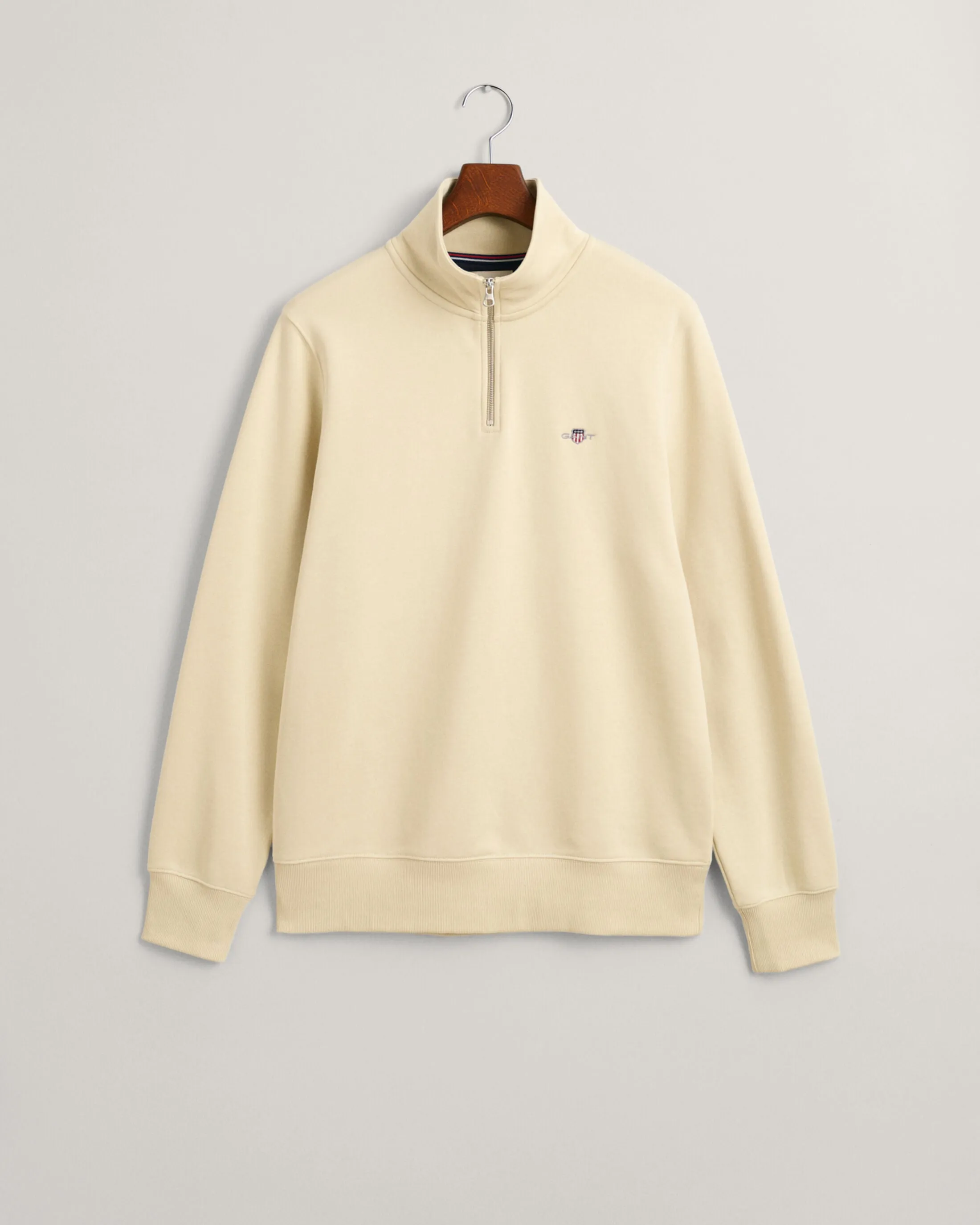 GANT - Silky Beige, Half Zip Sweatshirt