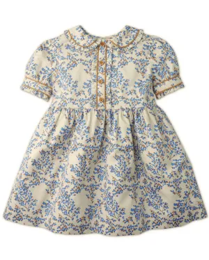 GINGERSNAPS SS24 Girls Floral Print Shirt Dress with Contrast Piping