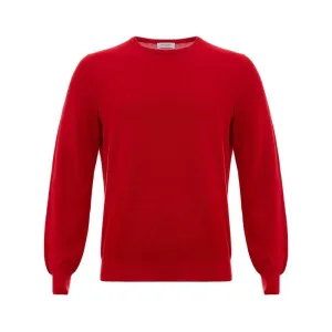 Gran Sasso Red Cotton Sweater