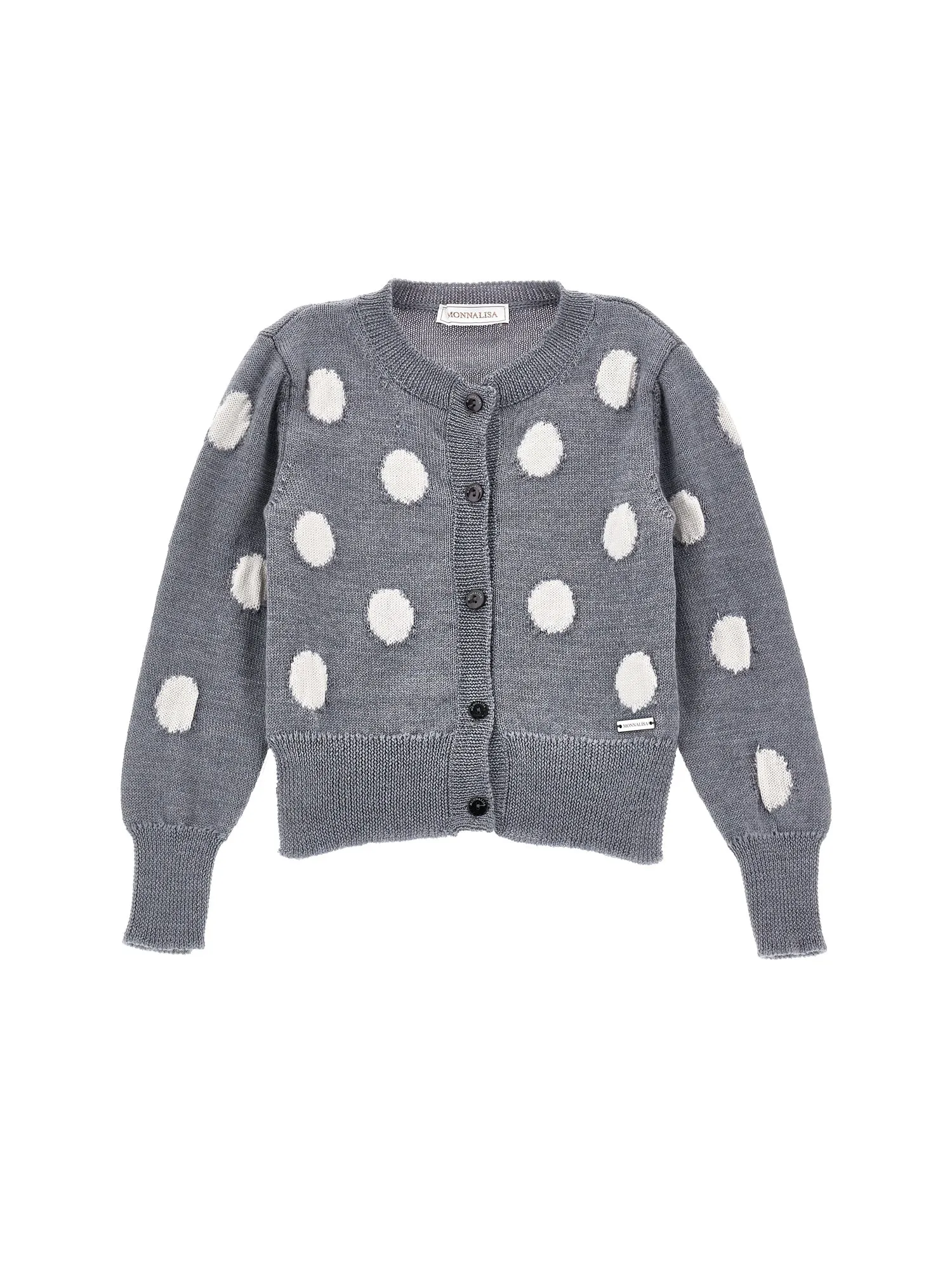 Grey Polka-dot Cardigan