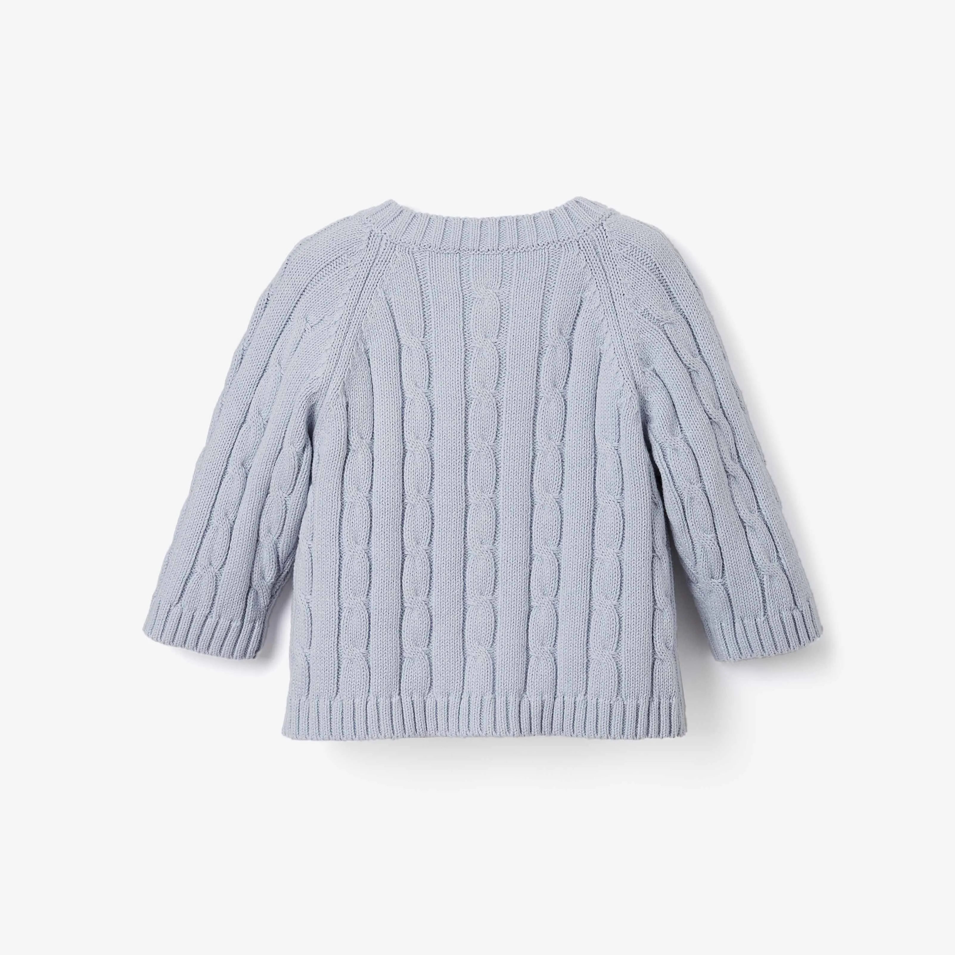 Halogen Blue Cotton Cable Knit Baby Sweater