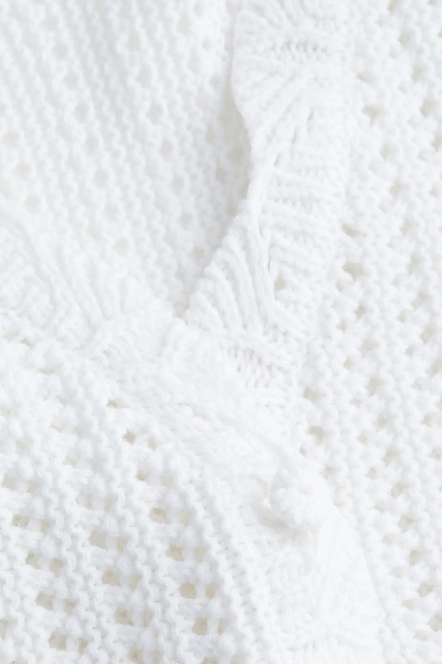 H&M Crochet-look dress, white