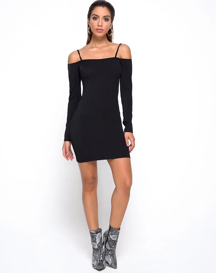 Jetty Bodycon Dress in Black