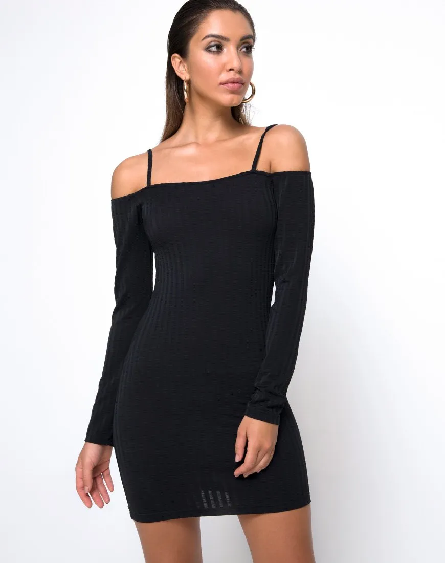 Jetty Bodycon Dress in Black