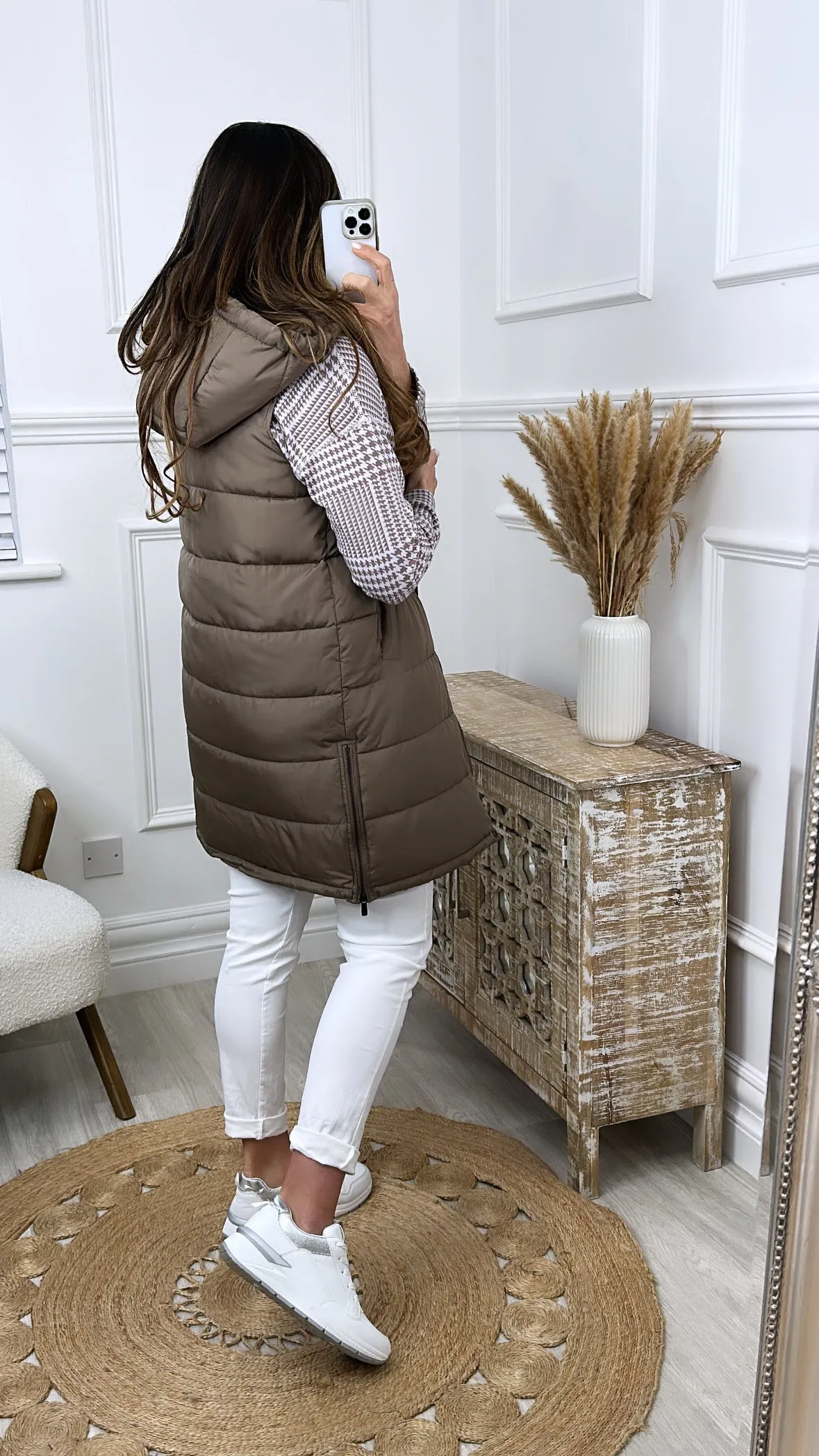 Kehlani Taupe Padded Gilet