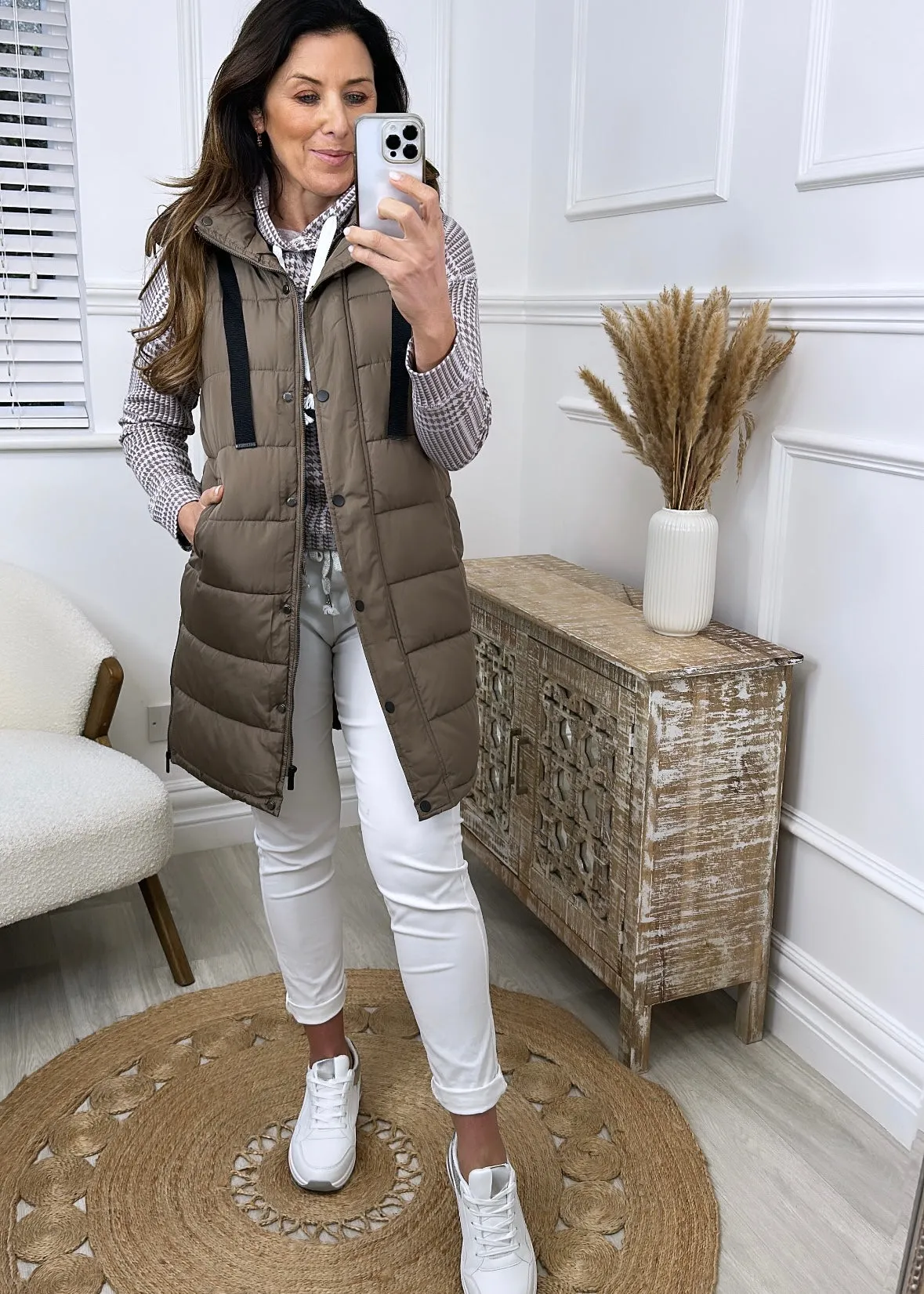 Kehlani Taupe Padded Gilet