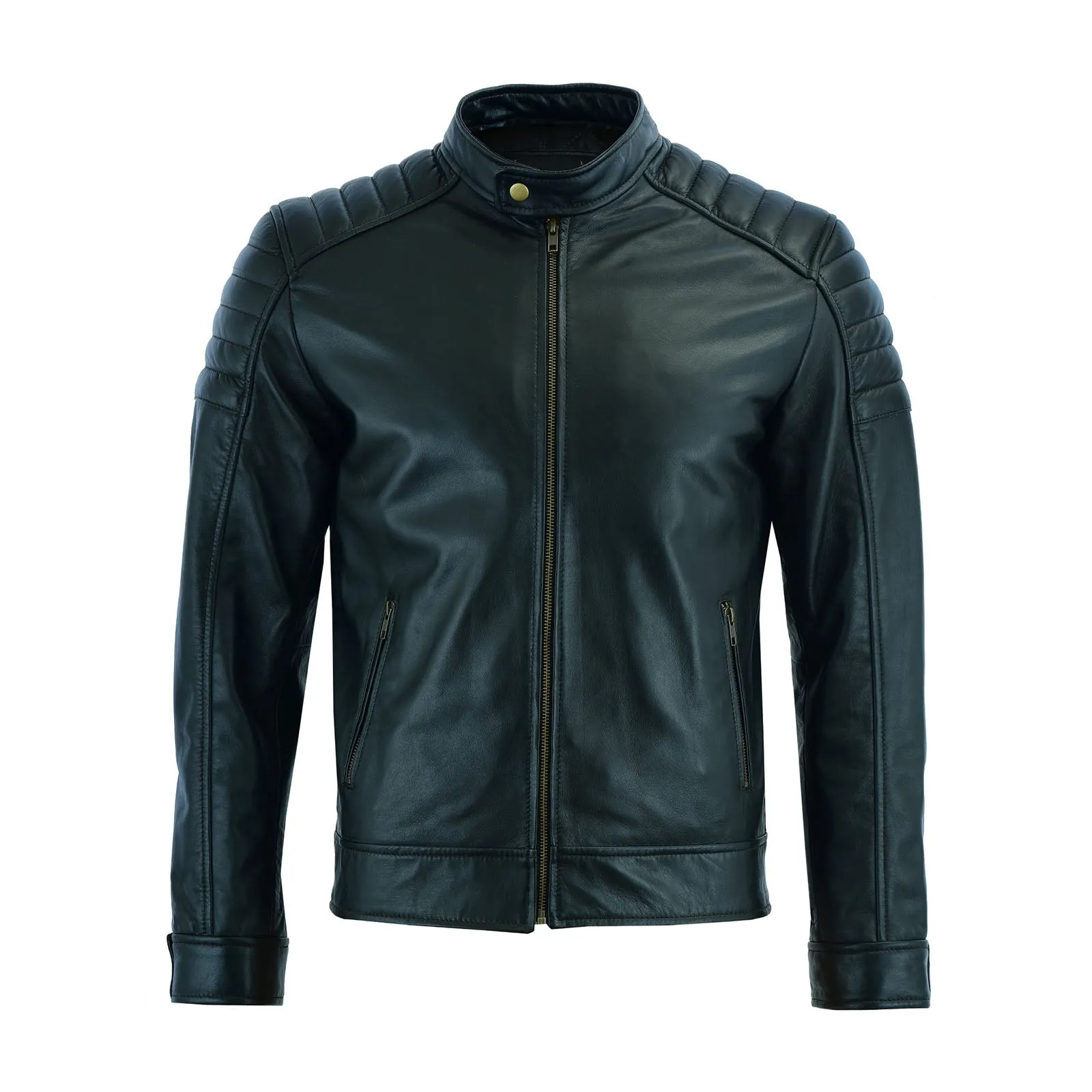 Men Leather Jacket Real Leather Jacket Lambskin Biker Style Jacket Sheep Skin