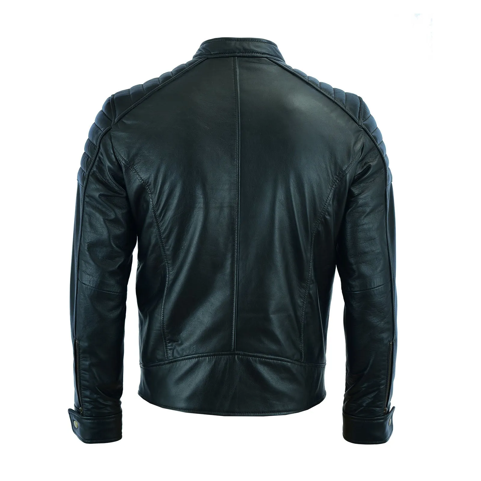 Men Leather Jacket Real Leather Jacket Lambskin Biker Style Jacket Sheep Skin