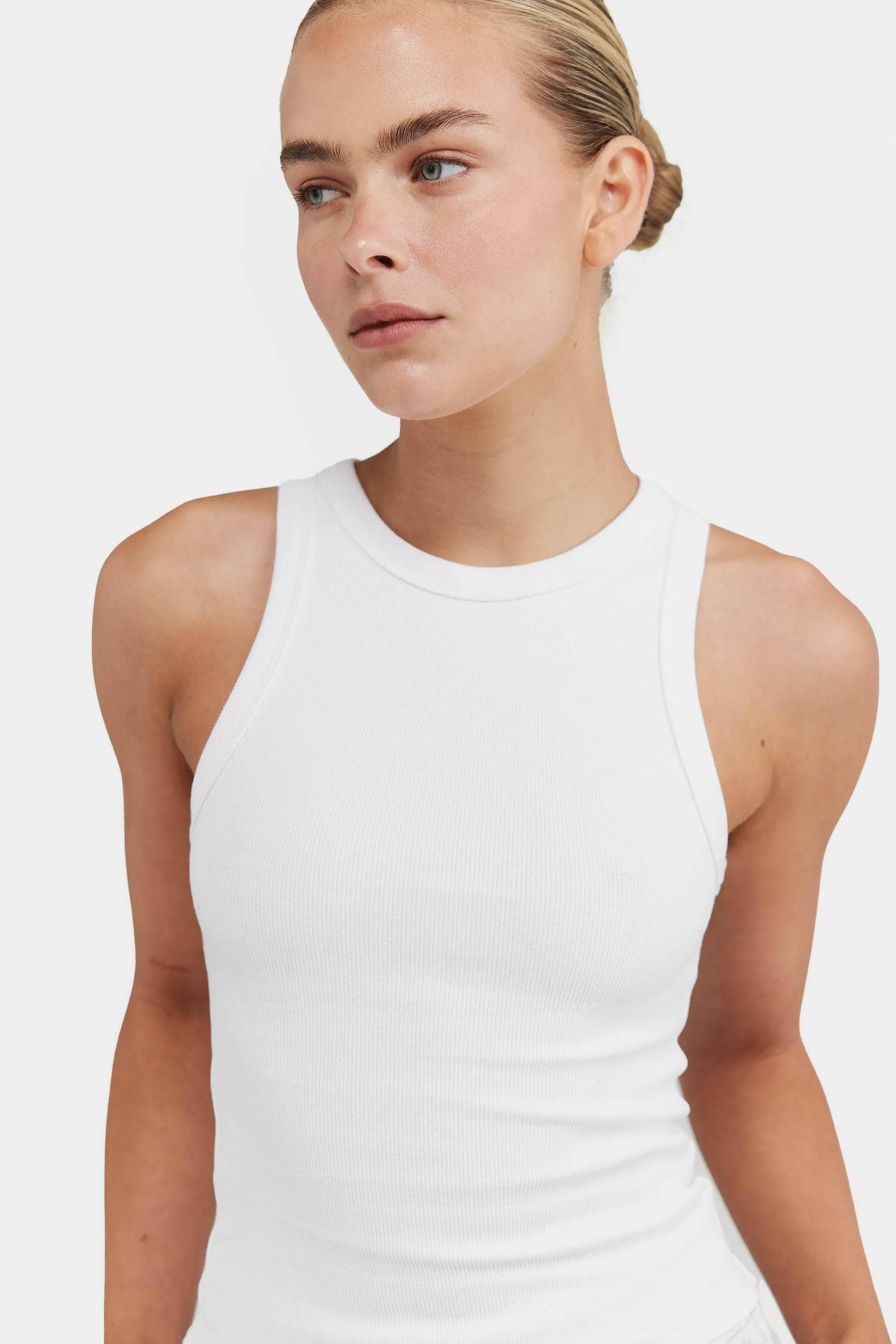 Mimi Rib Tank White