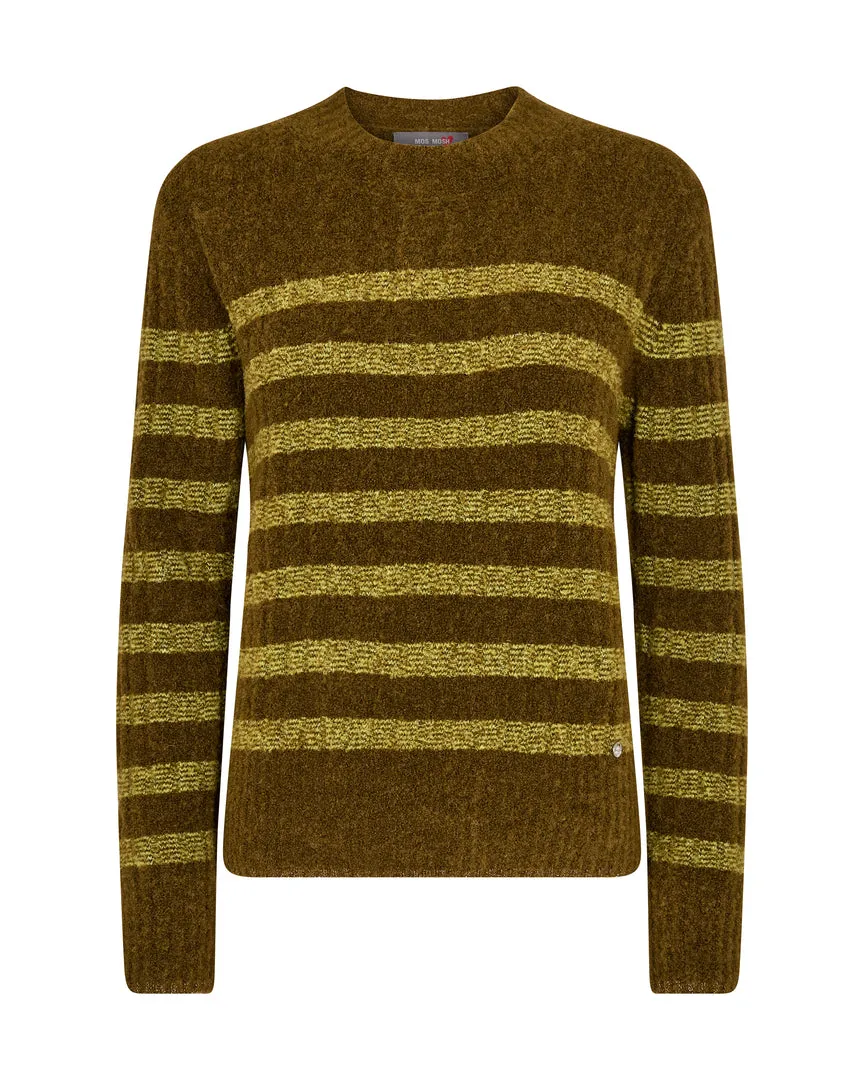 MOS MOSH | Dedra Stripe Knit Green