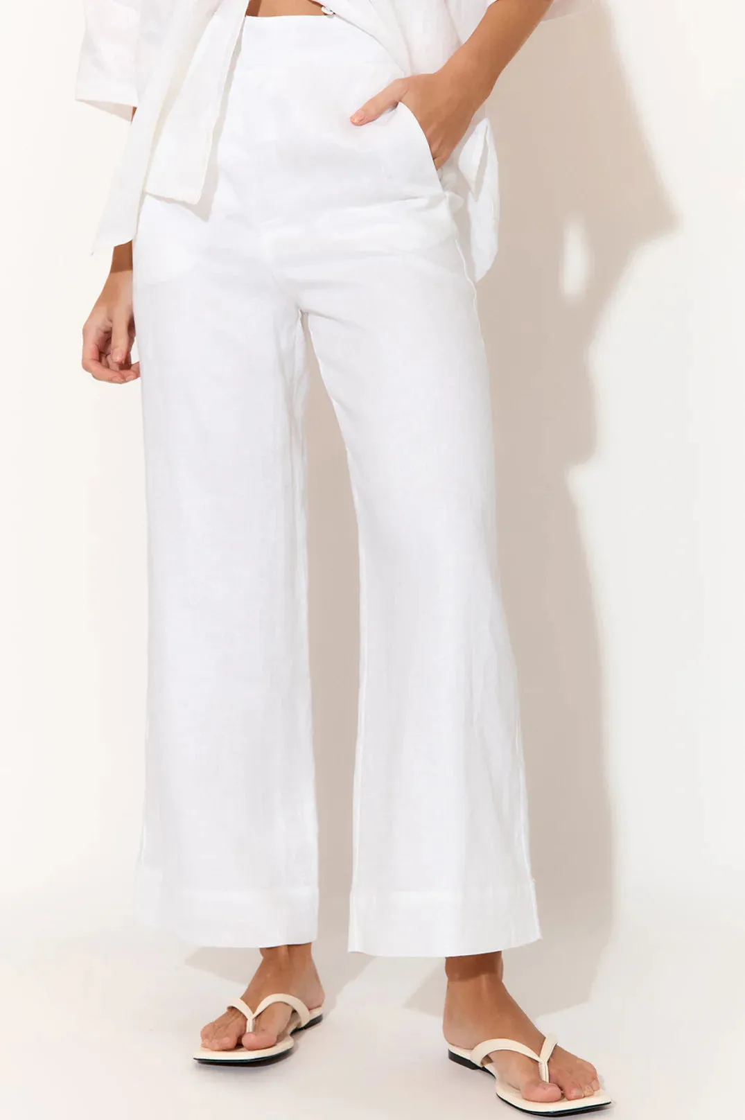 Nisha Cropped Linen Pant