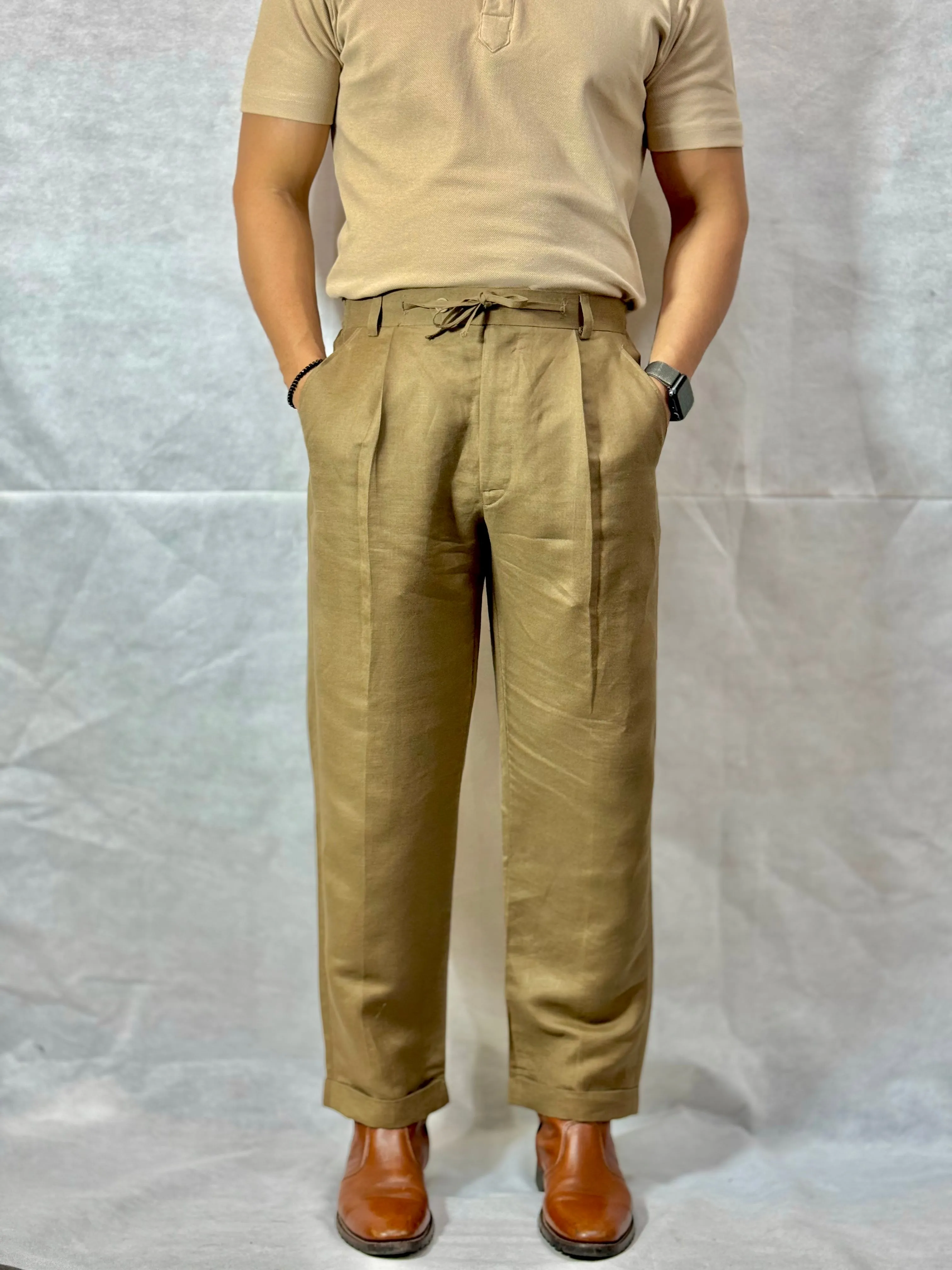 PREMIUM DRAWSTRING LINEN TROUSER