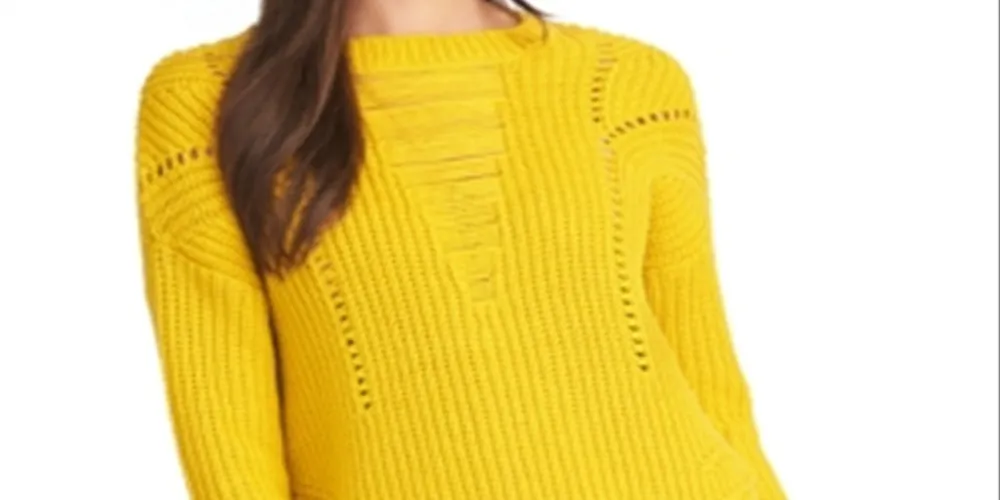 Rachel Rachel Women's Long Sleeve Slim Casual Sweater Yellow Size Small