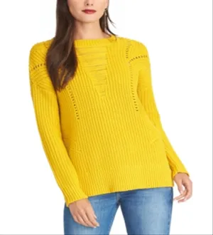 Rachel Rachel Women's Long Sleeve Slim Casual Sweater Yellow Size Small