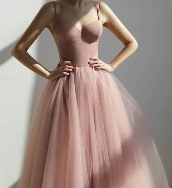 Simple Pink Party Dress, Prom Dress    S2593