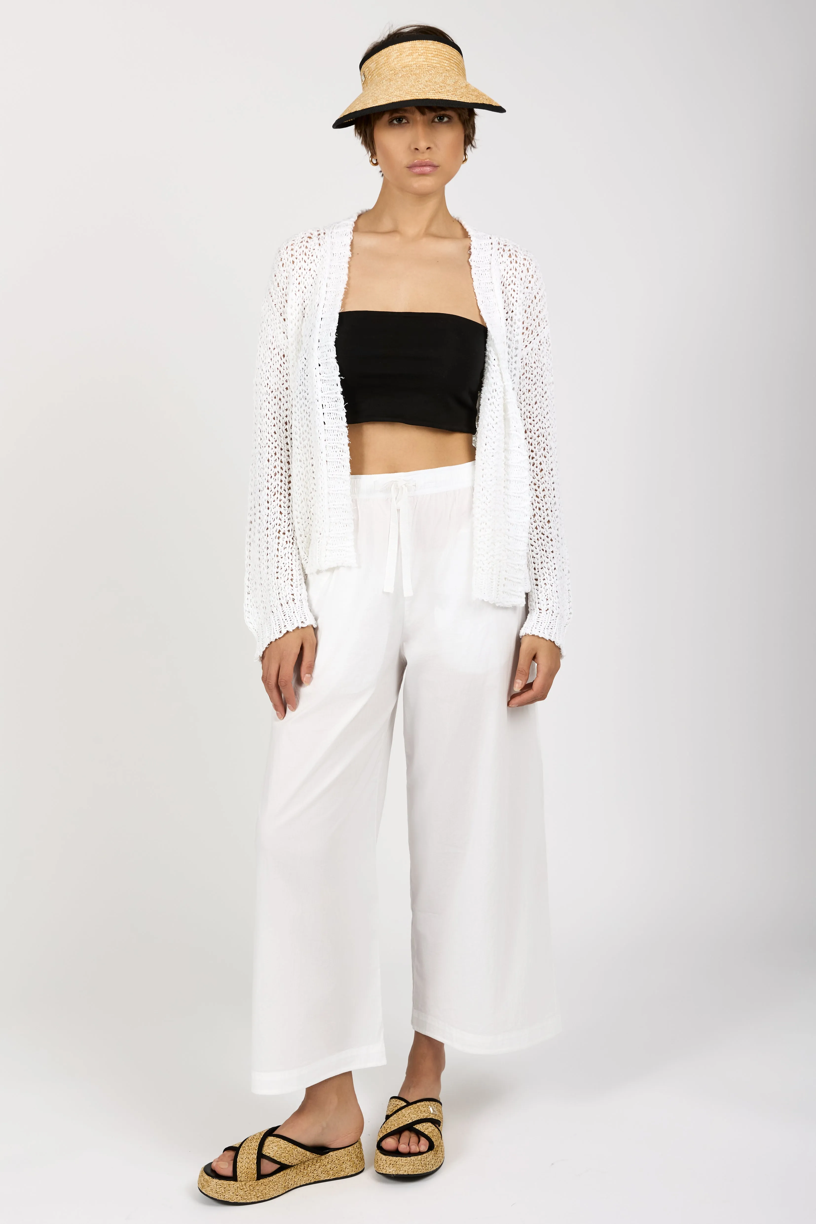 Wide Leg Pant in Optical White